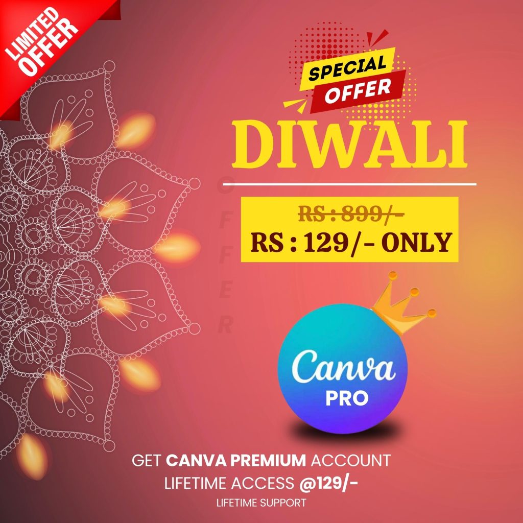 Diwali Offer Canva Pro